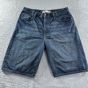 Levi's 569 Loose‎ Straight Jorts Mens 38 Dark Wash Baggy Faded Whiskers